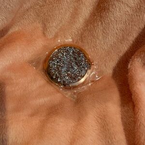 Sparkling Silver Compact Mirror